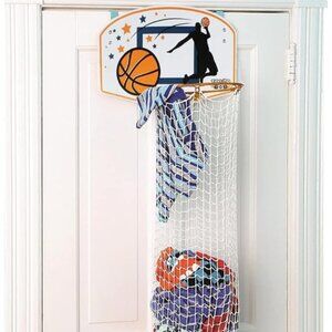 Taylor Toy Over-the-Door Basketball Laundry Hamper – Fun for Kids' Rooms